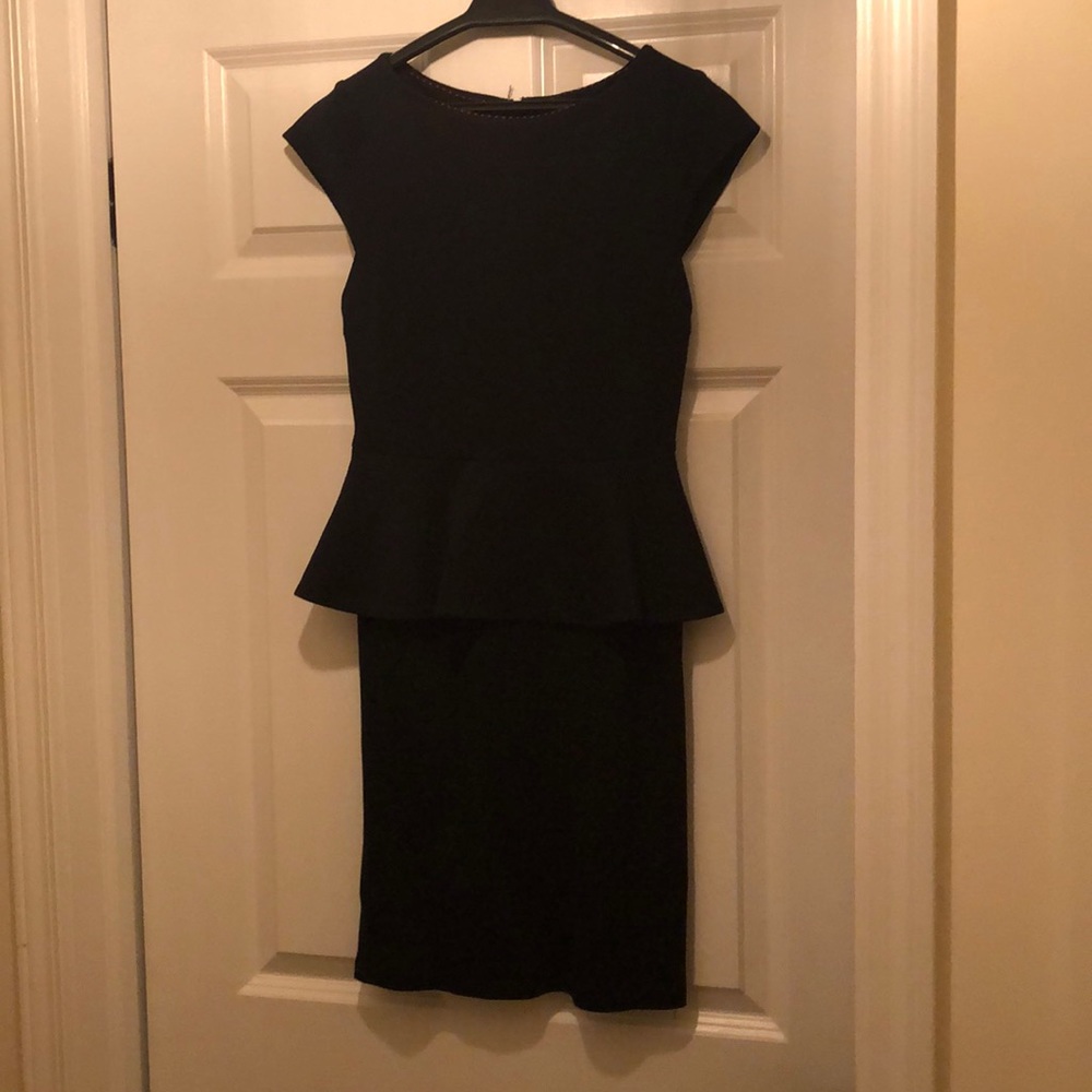 Alice  + Olivia Black Peplum Dress